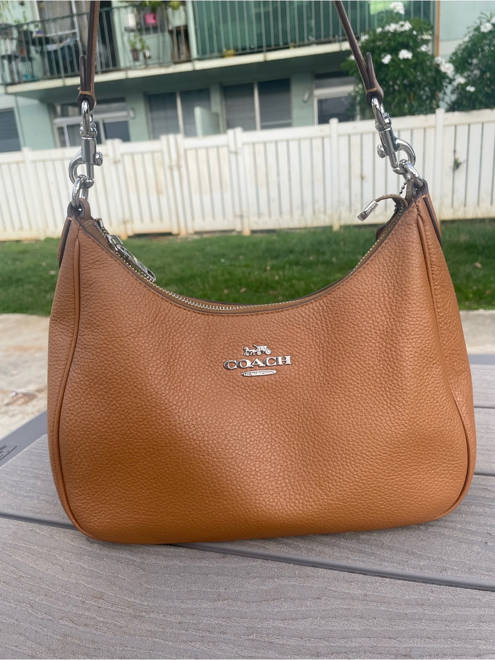 Coach Pebble Leather Teri Hobo Bag